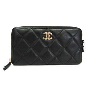 CHANEL Black Leather Wallet